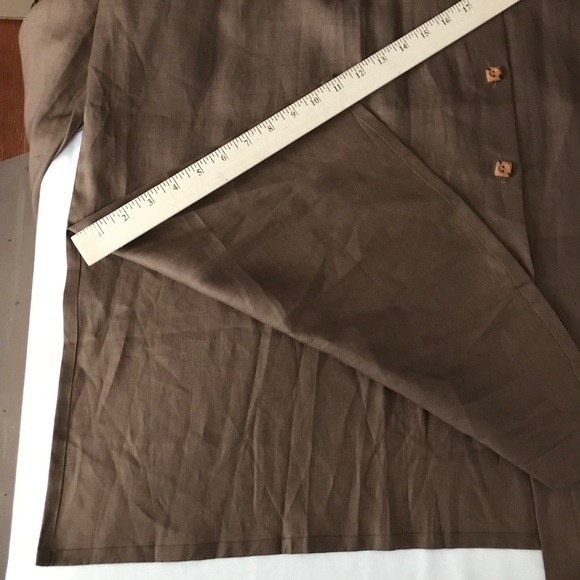 COLDWATER CREEK Linen Tunic Brown Long Sleeve Duster Jacket Women’s Plus Size 24 - Picture 15 of 16